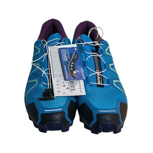 Salomon Speedcross 4 Trail Hawaiian Surf Running Shoes Blue/Purple Women's Sz 11 - Picture 2 of 7